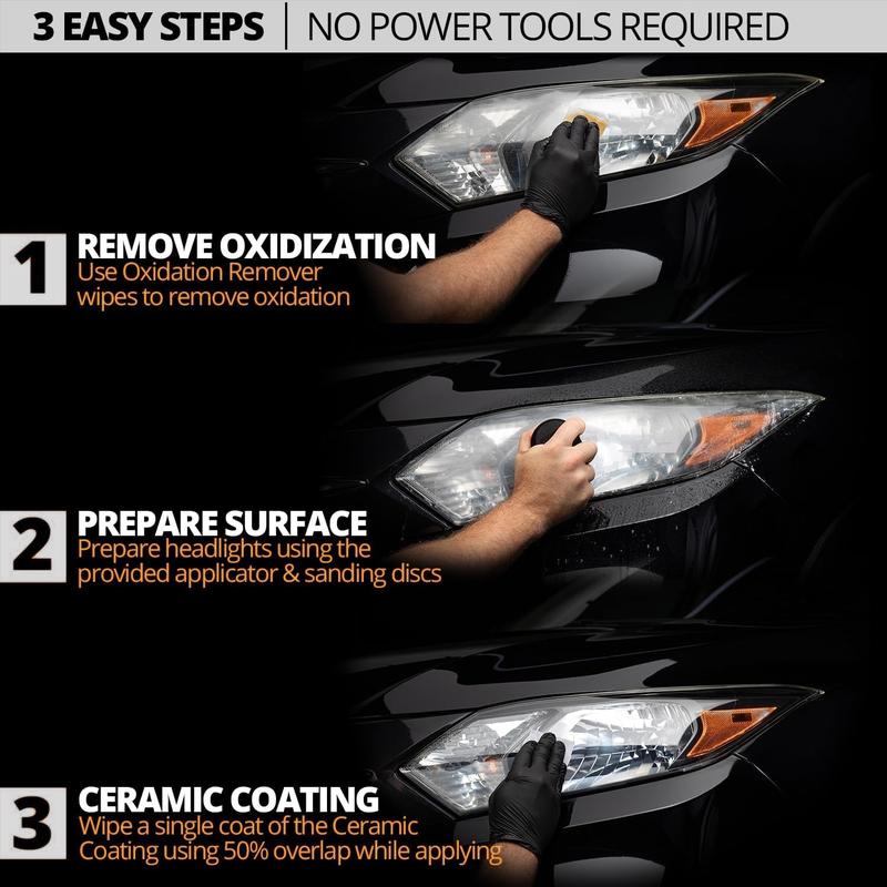 QIFOR Automotive Headlamp Restoration Fluid, oxidized and yellowed automotive headlamps, blurring enhanced crystalline coating refurbisher QIFOR Automotive Headlamp Restoration Fluid, oxidized and yellowed automotive headlamps, blurring enhanced crystalline coating refurbisher