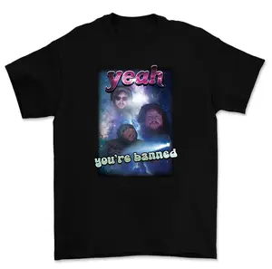 Caseoh Banned Me T-Shirt Fun Quirky Creator Meme Graphic Trendy Streetwear