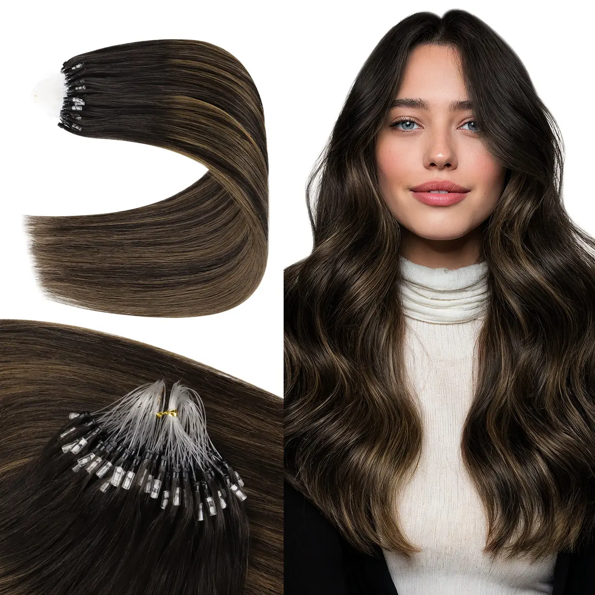 2/6/2-Balayage Dark Brown to Chestnut Brown