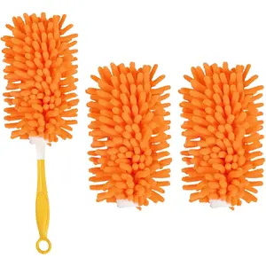 Household daily necessities Reusable Duster Pads Compatible with Swiffer Duster, Washable 360 Dusters Heavy Duty Refills, Microfiber Dusters Refills for Swiffer 3ft 6ft Extended Handle, 2 Pack (Handle is Not Included)