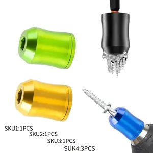 Strong Magnetic Screw Ring Set, 1 Piece 1/4 Inch Hex Screwdriver Bit, Universal Electric Tool Accessory, Durable Magnetic Screws for DIY Projects