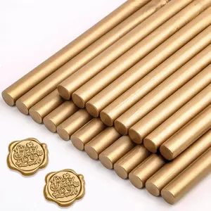 20pcs Glue Gun Sealing Wax Sticks for Wedding Invitations Letter Envelope Cards and Crafts (Antique Gold)