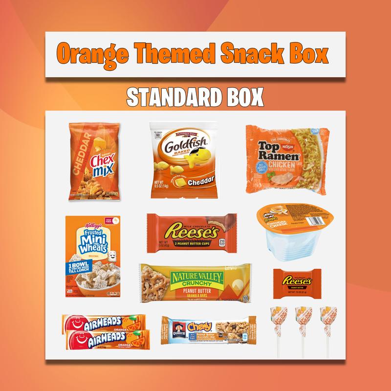 Orange Snack Box & Snack Gift Basket | Orange Party Gift Idea with American Snacks - Orange Candy Care Package | Birthday Gift Basket Idea Multipack snack  tok