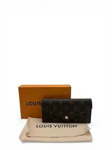 Pre-owned Louis Vuitton COATED CANVAS Small Leather Goods JOSEPHINE MONOGRAM WALLET (ROSE BALLERINE INTERIOR0
