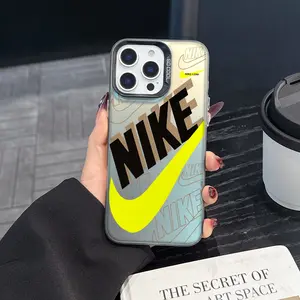 1 streetwear brand phone case, fashionable and creative trendy iPhone phone case, gradient color silver phone case, suitable for iPhone 17 Pro Max, compatible with iPhone 7-17 series/Pro/Pro Max/Plus/Air/E/Mini/X/XS/XR