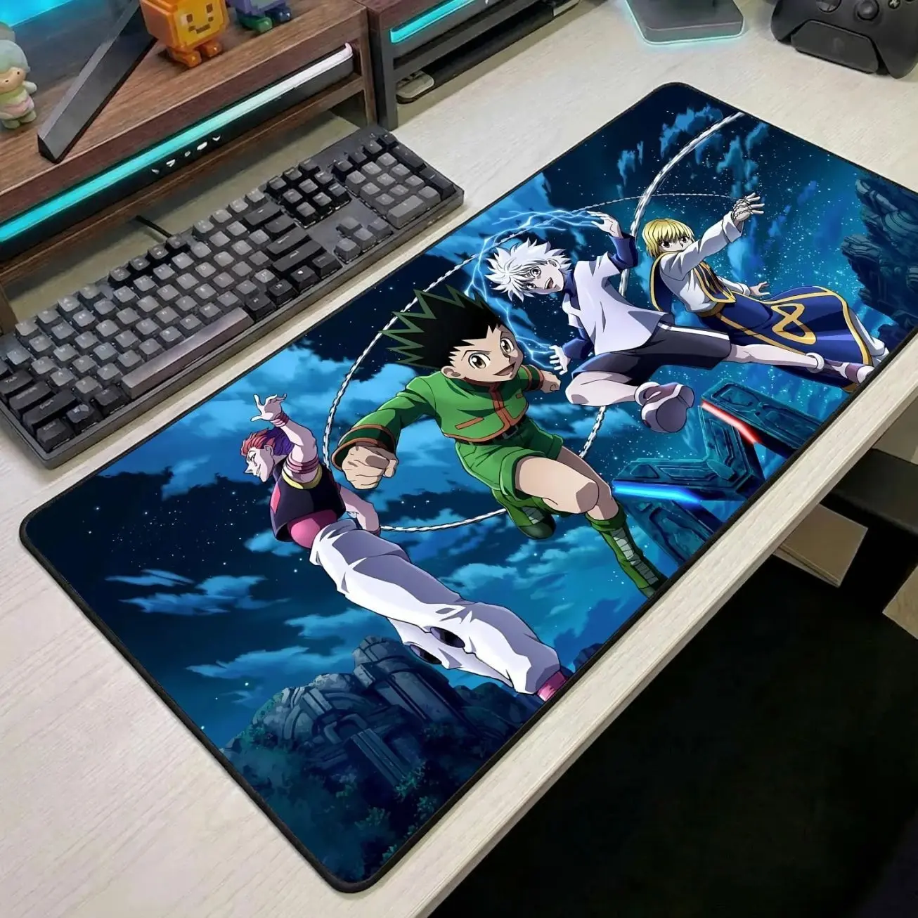 Hunter x Hunter Mouse Pad, Anime Desk Mat, Gon Killua Gaming Mouse Pad, Japanese Anime Gift, Otaku Desk Decor, Manga Gamer Setup