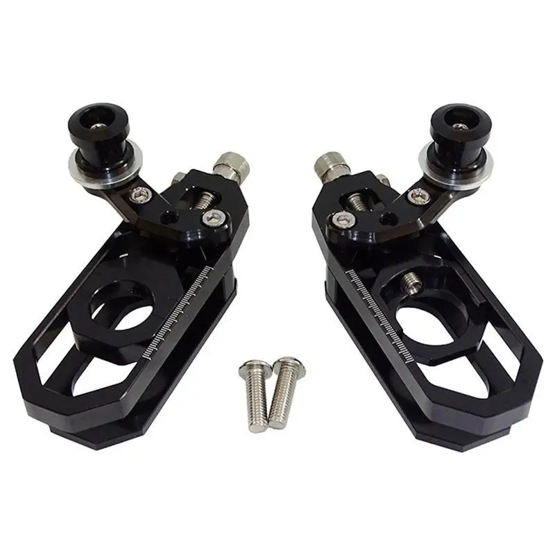 Motorcycle Rear Chain Adjusters Tensioners with Lifting Spool for Yamaha YZF R6 2006-2016 Chain Adjustment Adjuster