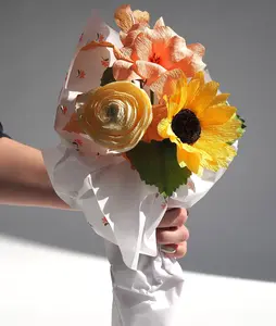 Mini Sunday| Handcrafted Sunflower and Ranunculus Bouquet