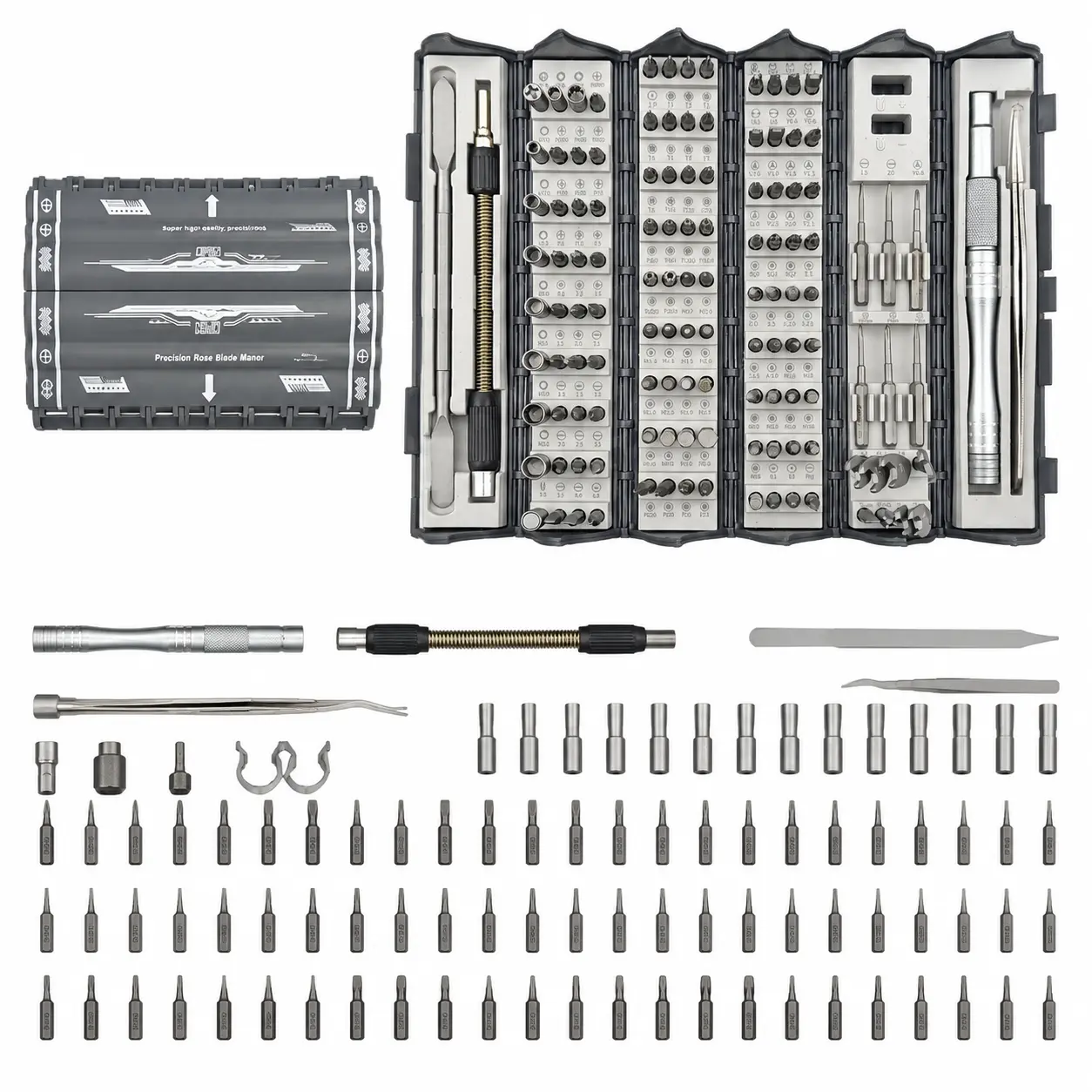 128-in-1 Electronic Precision DIY Screwdriver Bit Set, Replaceable Power Tool Accessory for Tools & Hardware Applications, Replaceable Screwdriver Bits