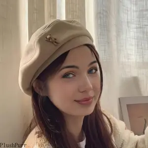 Premium Cute Little Beanie Hat for Winter - Face-framing Beret Painter Cap, Stylish & Versatile, Machine Washable, Perfect for Students