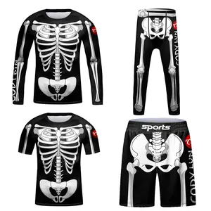 Cody Lundin Kids' 3D Printed Compression Tracksuit Set - Breathable Polyester Mix, Sublimation Design, Lightweight Fit, for Jiu Jitsu, MMA Training