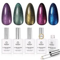 5 Colors Pearl Glitter Top Coat