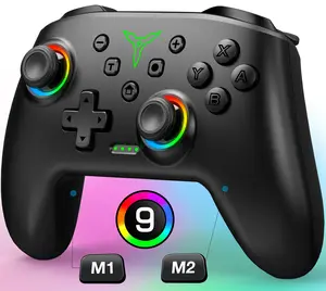 Wireless Switch 2 Pro Controller for Nintendo Switch Controller/Switch 2/Lite/OLED, Wired LED PC Game Joysticks - iOS/Android Remote Interactive Gaming Figures