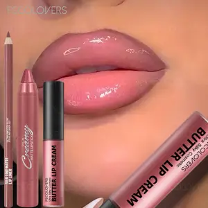 3pcs/Set 3-in-1 Lip Color Set, Lip Liner, Creamy Lipstick and High Shine Lip Gloss, Long-Lasting & Non-Sticky Non-Fading, Makeup Lip Kit Sets