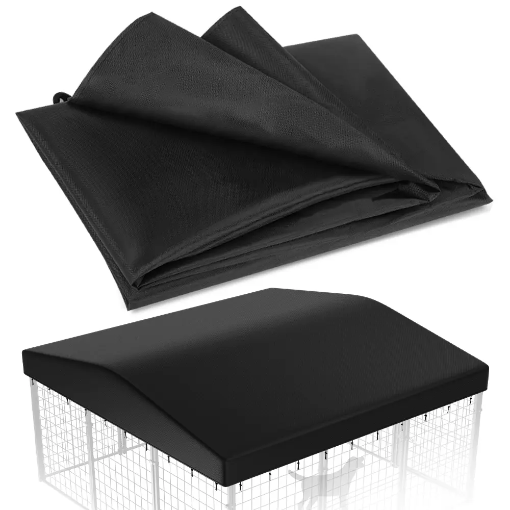 Outdoor Dog Kennel Cover, 420D Waterproof UV-Resistant Sunshade Dog Enclosure Cover Replacement, 95% Sunblock Shade Tarp Panel Net Mesh, for 4x4.2ft / 8x4ft / 10x10ft Crate Outside, dealsforyou, summerwins, restock, dealsforyoudays, DFYD