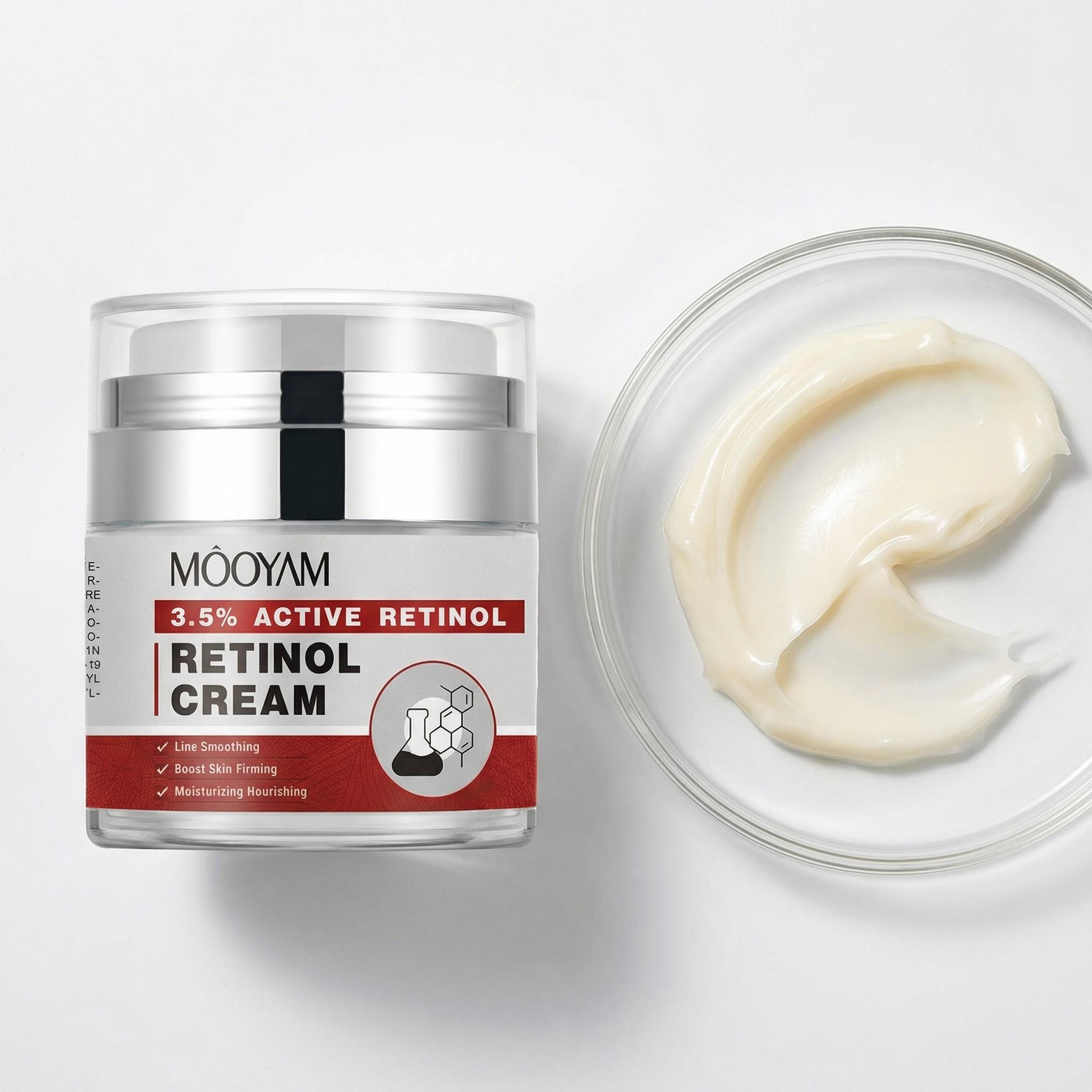 MOOYAM Retinol Cream — Hydrating & Anti-Wrinkle Facial Moisturizer | Enhances Skin Firmness | Improves Skin Texture | Long-Lasting Hydration | Suitable for All Skin Types