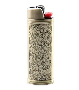 Metal Lighter Case Cover Lighter Pouch Fits Bic Lighter Standard Size J6 Design