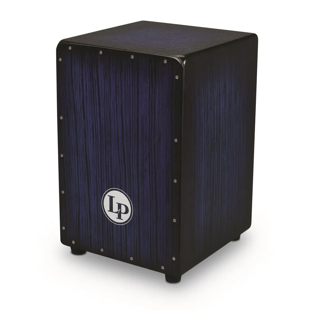 212 MAIN Latin Percussion LPA Accent Cajon Drum - Bluburst Streak Finish, with Snare Wires, Professional Percussion Musical Instrument for Musical Hobbies, Percussion Musical Instruments
