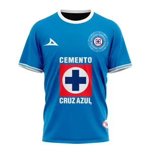 Personalized LIGA MX Cruz Azul Shirt 3D 2024-2025 Home Blue Soccer Mexican Football T-shirt, Mexicano Futbol Jersey, Gifts for Him Dad