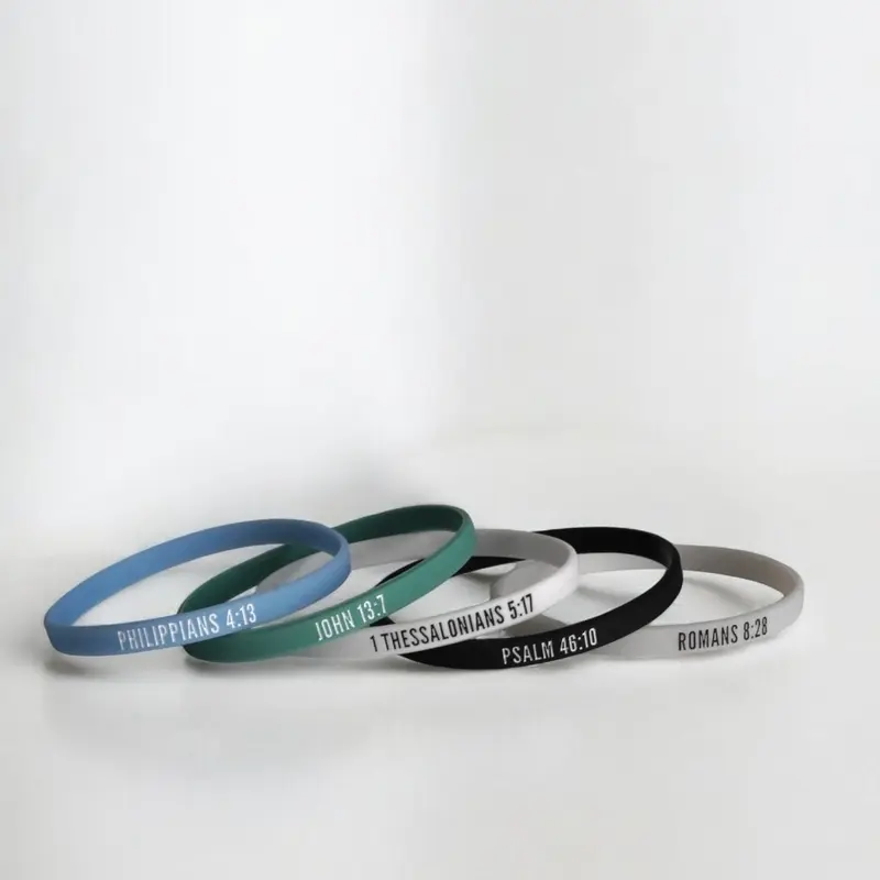5 Pack- Bible Verse Bracelets Set (Thin)