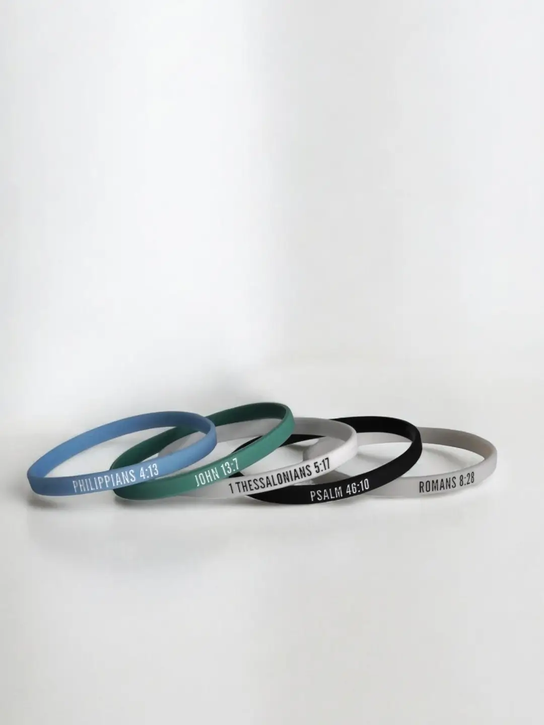 5 Pack- Bible Verse Bracelets Set (Thin)