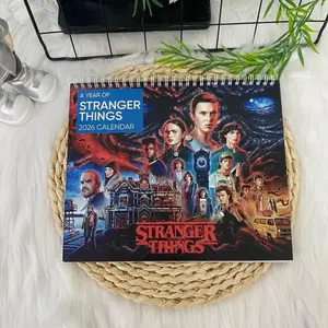 Stranger Things 2026 Calendar, Retro Hawkins Art Wall Calendar, Sci-Fi Series Merch Monthly Planner, Unisex Gift for Fans, Unique Holiday & New Year 2026 Gift, TV Show Fan Decor