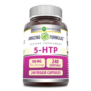 Amazing Formulas 5-HTP (Hydroxytryptophan) Supplement | 100 Mg Per Serving | 120 Veggie Capsules | Non-GMO | Gluten Free | Made in USA
