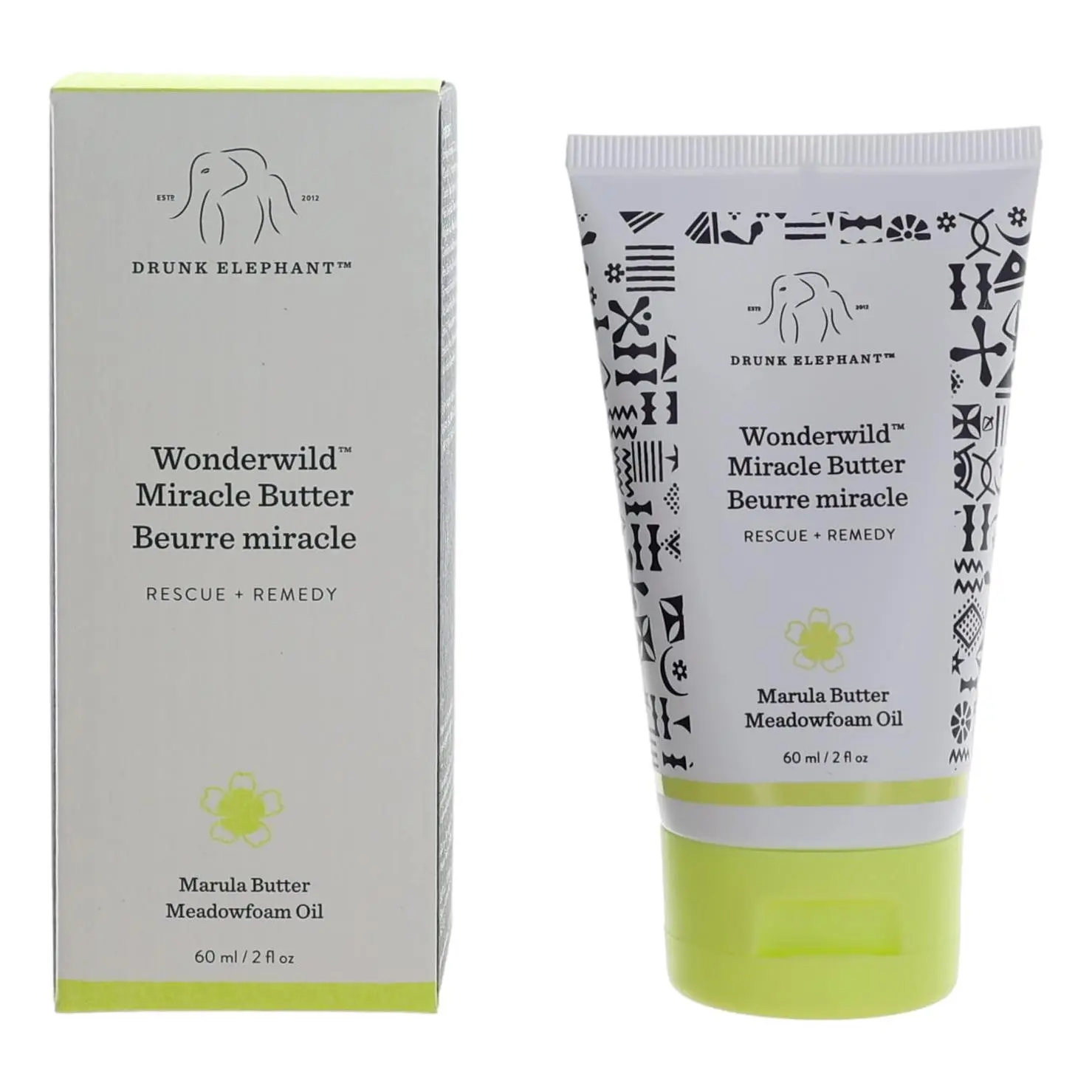 Drunk Elephant Wonderwild Miracle Butter Moisturizer - 2oz Concentrated Formula for Dry Skin, Moisturizers, Rescue + Remedy