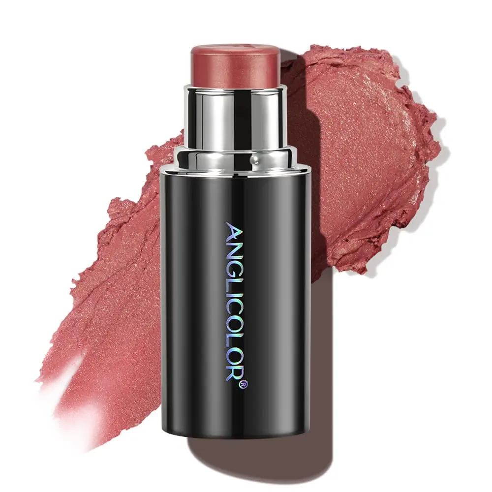 Cream Blush Stick, Multi-use Blush Stick for Cheeks, Eyes, Lips, Matte Finish Long Lasting Non-greasy Face Contour Stick for Older Women, #1 Mature Blush