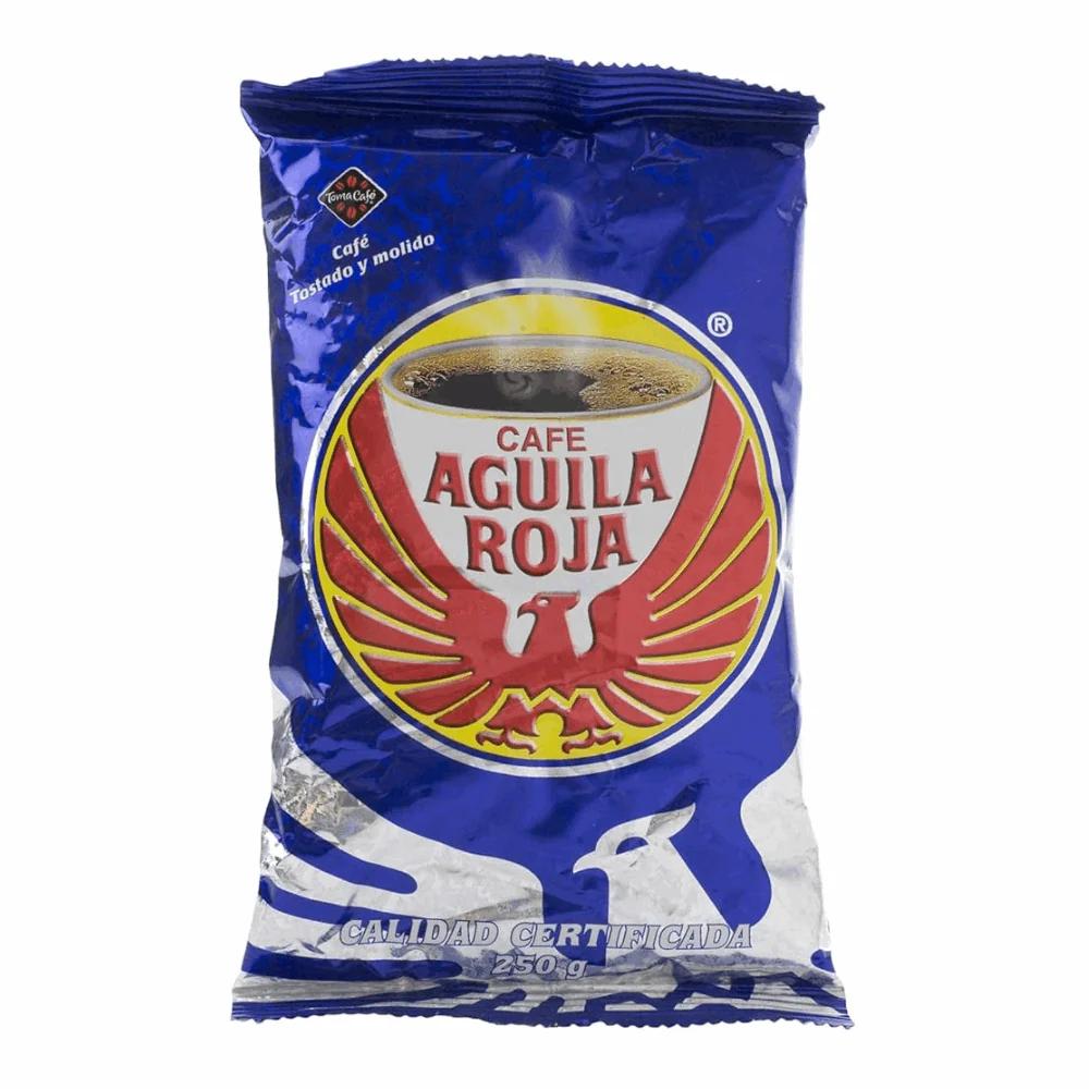 Cafe Aguila Roja GROUND Roasted Coffee  - Colombian Roasted Coffee - 100% Pure - High Quality with Fresh Aromatic and Bold Taste Beverage