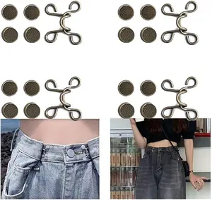 20 Pieces Adjustable Waist Buckle Extender Set Jeans Extender Waist Extender Button for Pants Adjustable Jean