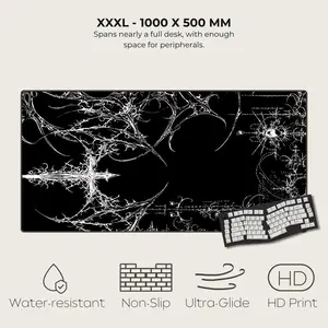 Cybersigilism Desk Mat, Barbed Dominion Inspired Mouse Pad, Gaming Pad, Anime Desk Accessory, Computer Workstation Decor, Otaku Gift