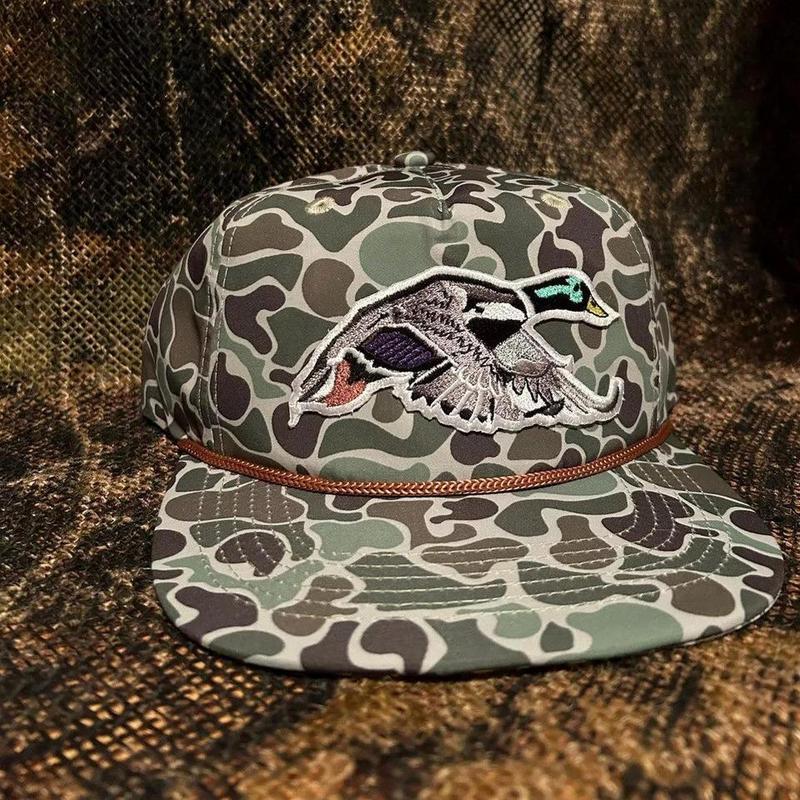 Mallard Duck Camo Hat - Embroidered Snapback for Duck Hunting, Hunting Cap, Gift for Him, GIft for Husband