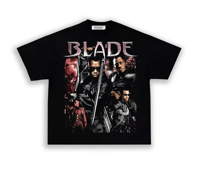Blade Movie T-shirt, Wesley Snipes Graphic Tee, Vampire Hunter Apparel, Comic Book Merch, Fashion Cotton, Full Colors, Full Sizes, For Men, For Women