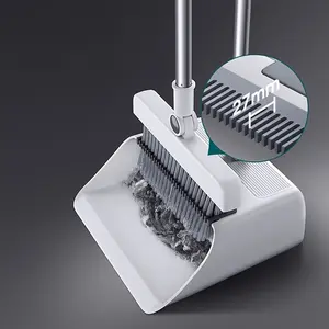 New Broom and dustpan set rotating broom for home use non-stick hair plastic broom soft and fine broom folding combination set
