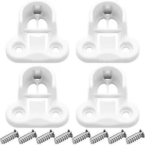 4 Pack White Replacement Brackets Closet Replacement Brackets Kit Rail Holders Compatible with IKEA Pax Komplement Closet System