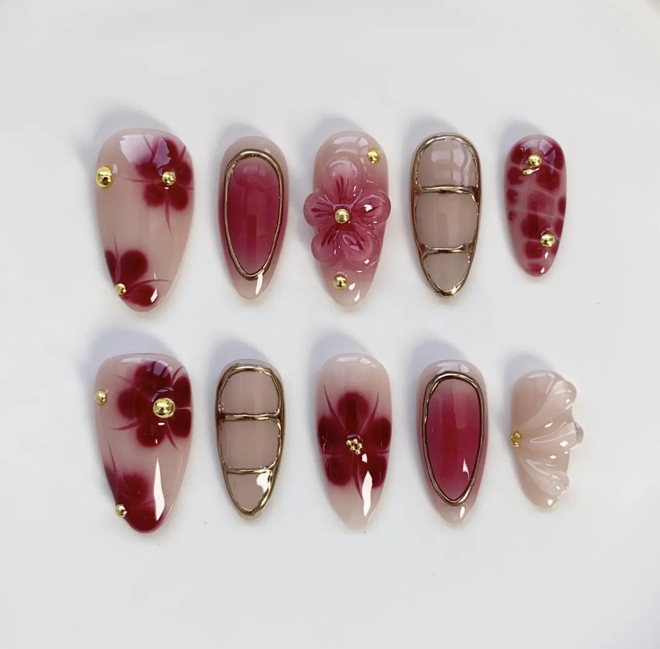 STELLA The Nail Empire | 10pcs  Press On Nails | Long nails | Almond nails | Short nails | Stiletto nails | Ballerina nails | Square nails | Coffin nails | Acrylic nails | Cute | Glossy | High quality| Anime nails|