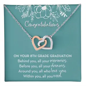 8th Grade Graduation Necklace Gift for Girl, High School Graduation Necklace Gift For Friend, Middle School Graduation Necklace Gift for Daughter
