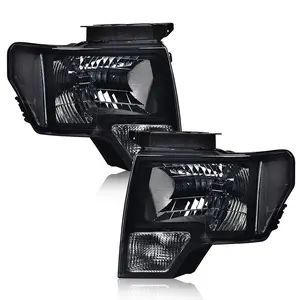 Factory Style Headlights Fit For 2009-2014 Ford F150 Replacement Left & Right Side Bolt-On  Dot Certified