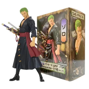 17CM Anime One Piece Roronoa Zoro Figure Art King Sauron Wano Country Anime Model Toy Gift Collection Action Figure