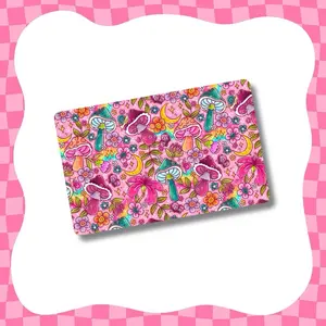 Colorful Mushrooms Card Skin - Card Sticker Super Cute & Durable Vinyl Sticker- Water-Resistant & Versatile for Various Card Sizes, Single Sided