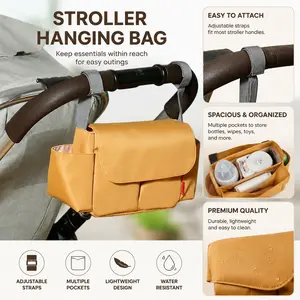 Multifunctional Waterproof Nylon Stroller Bag, Large Capacity Baby Pushchair Backpack, Mommy Bag for Children, Durable and Practical Design