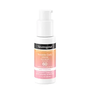 Neutrogena Invisible Daily Defense Face Serum SPF 60 — Hydrating, Invisible Broad-Spectrum Sun Protection + Antioxidants
