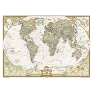 National Geographic Executive Political World Map Mural