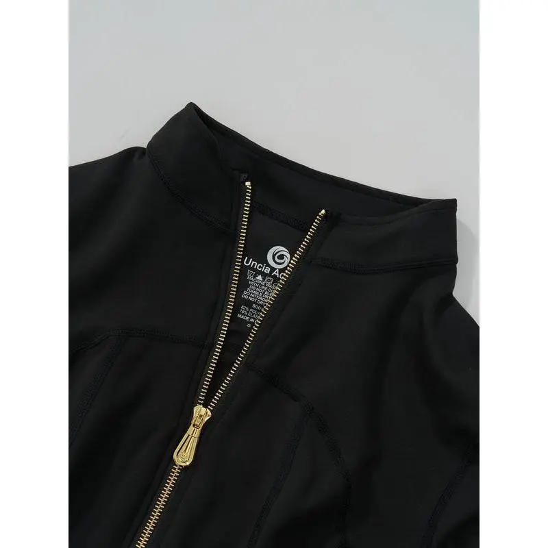 Women's Sporty Tracksuit Set (Gardenia Fragrance), Golden Zipper Jacket with Pockets & Yoga Pants, Thumbholes Design, Casual Wear for Women, Streetwear Tracksuit Set, Athleisure Wear Set Women's Sporty Tracksuit Set (Gardenia Fragrance), Golden Zipper Jacket with Pockets & Yoga Pants, Thumbholes Design, Casual Wear for Women, Streetwear Tracksuit Set, Athleisure Wear Set