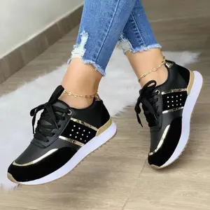 Women's Thick-Soled Walking Shoes Pain Relief Casual Work Shoes Non-Slip Wedge Tennis Sports Shoes