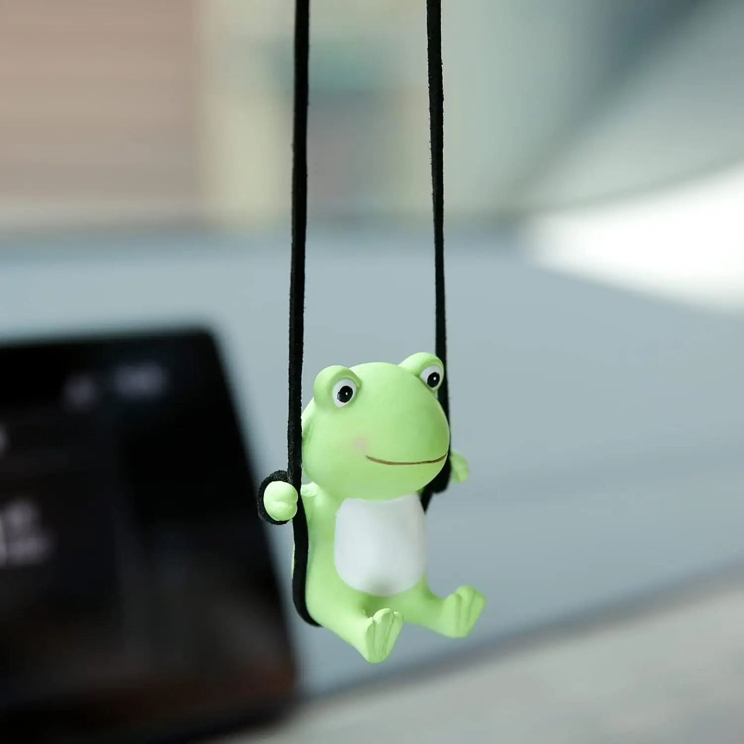 Cute Swinging Frog Car Rear View Mirror Hanging Accessories Funny Car Interior Decor Gifts for Women Men (Frog)