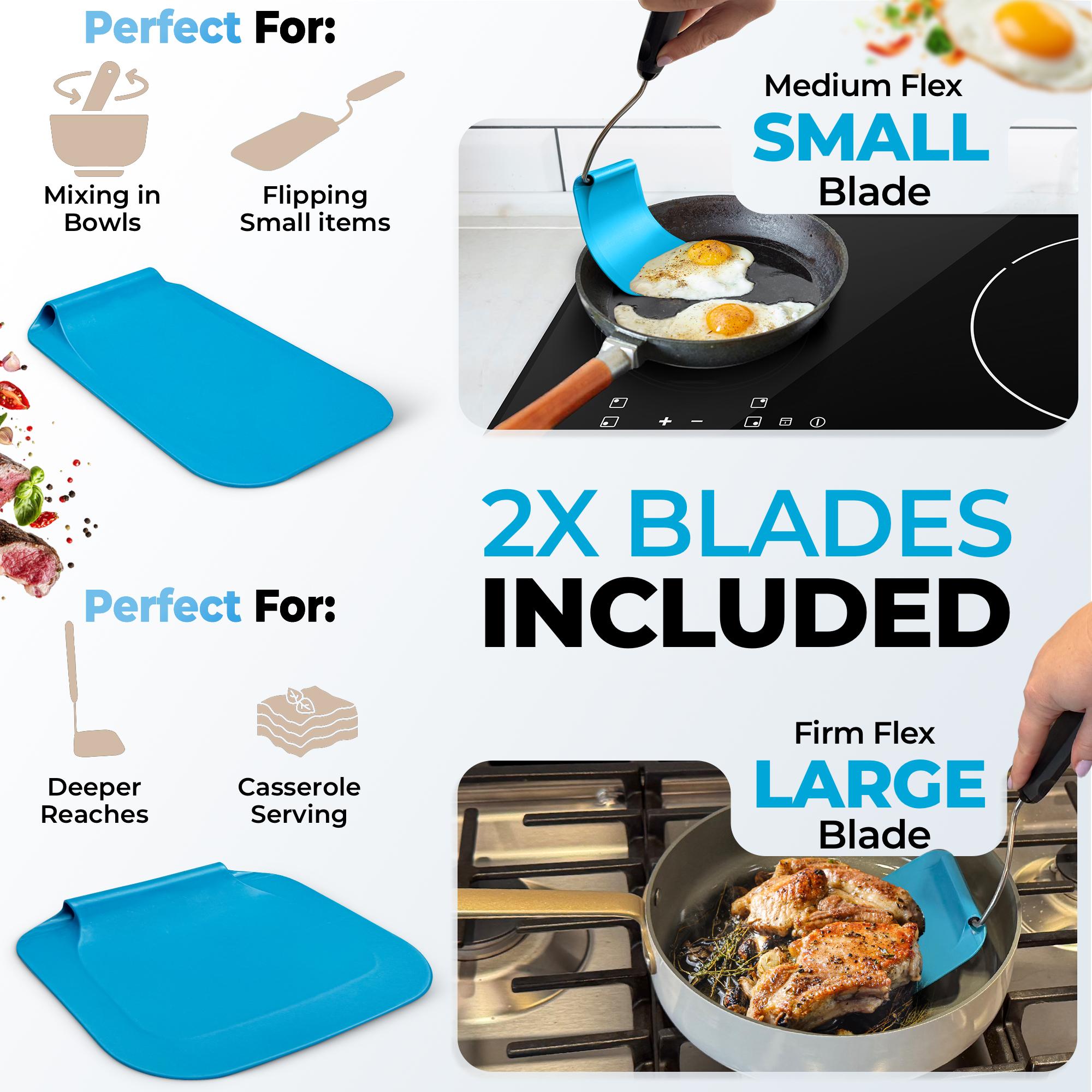 Adaptchula™ - Spatula with adjustable angles, a must have kitchen gadget!  Kitchen accessories should serve a purpose!  Perfect for Air Fryers, griddles and everything in-between! Includes 2 Spatula heads made from PPSU - BPA/BPS and PFAS free.  Non-Toxic