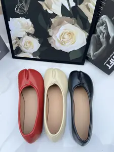Retro Split Toe Ballet Flats, Comfy Slip-On Loafers, Breathable Soft Shoes That Elevate Your Daily & Office Outfits， Footwear, Flatform, Girl, Women, Running, Knee