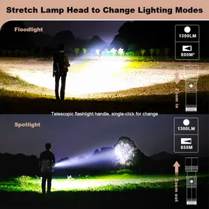 Flashlight Outdoor Lighting Emergency Ignition Reverse Charging light function